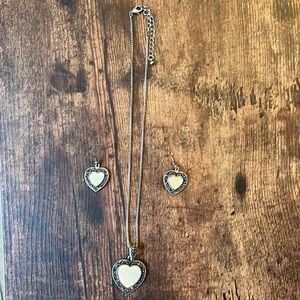 Park Lane matching heart necklace and earrings